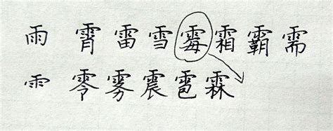 雨字部首的字|雨部首所有汉字